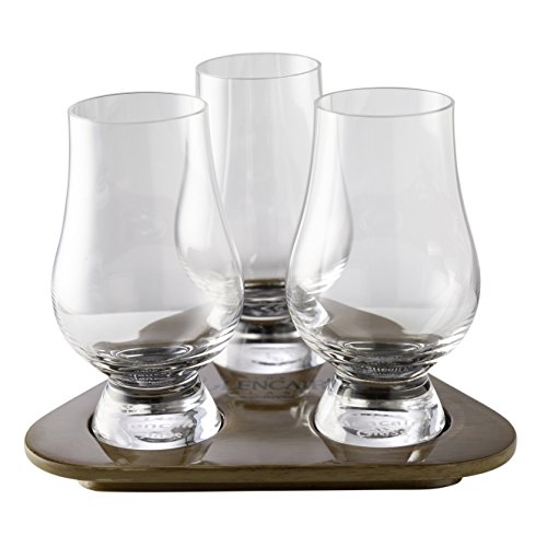 Stölzle The Glencairn Whisky Glass Tasting Set of 3 Glasses and Wooden Tray