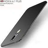 Back Case for Nokia 6.1 Plus (2018) - Valueactive™ Ultra-Slim [Non-Slip] [Anti-Scratch Resistant] All Sides Protection "360 Degree" Lightweight Rubberised Matte Hard Case Back Cover For Nokia 6.1 Plus (2018) (Black)