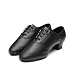 Produktbild Herren Latin Schuhe/Ballroom Schuhe Kunstleder Oxford Schnürschuh Low Heel Non Dance Schuhe Schwarz Party & Abend (Farbe : EIN-39)