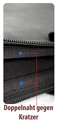 7 Zoll Tablet-PC ( z.B. Apple iPad Mini 2 3 4, Samsung Galaxy Tab 4 (7.0), Amazon Kindle Fire HD 7, Archos 80b Platinum / Helium, Huawei MediaPad X2, Lenovo IdeaTab 2 A7-10 / T1 7 ) Schutzhülle – sehr hochwertige & edel verarbeitete Tablettasche / Tablethülle aus wasserfesten Neopren mit eingenähter Doppelnaht, premium Reißverschluss und aufwendigen Designeraufdruck! Die Hülle eignet sich für Tablet-Computer diverser Hersteller bis 18,5×13,5cm ( zirka 7“ bis 7,9“) 127 - 9