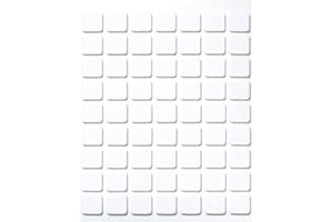 Rayher Hobby 3d, Piastra di cuscinetti adesivi, Quadrato, Biadesivo, 11 x 12 x 2 mm, Bianco