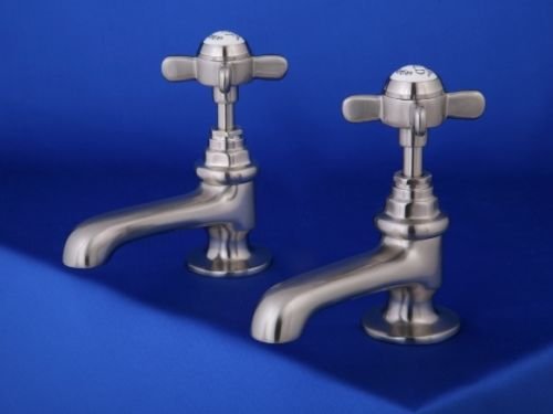 Plomberie, robinetterie 4 Trous Bain Mélangeur Douche & Lavabo Robinet Ensemble Chromé Cruciforme