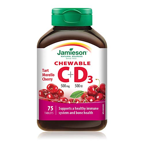 Jamieson Vitamina C + D Confezione Da 75 Compresse Guso Ciliegia