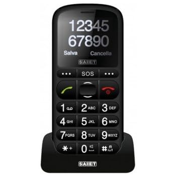 SAIET FOCUS Cellulare Semplice Con Caratteri Grandi, Tasto SOS E Batteria Lunga Durata - Colore Nero - 4