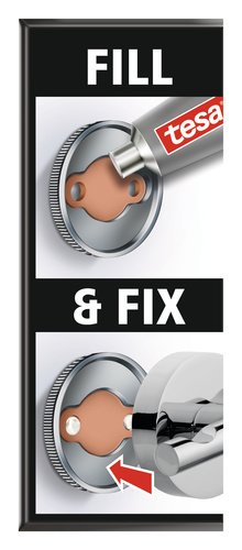 tesa Premium-Haken, selbstklebend, hält bis zu 8kg, rund, glänzend - 5