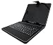 Produktbild Tablethülle in Schwarz mit integrierter QWERTZ-Tastatur DEUTSCH für Odys Xelio PhoneTab 7 | Junior Tab 8 Pro | Syno (X610111) | Maven 7 | Mira | Orbit LTE | Pro Q8 | Xelio Phone Tab 3 LTE Tablets