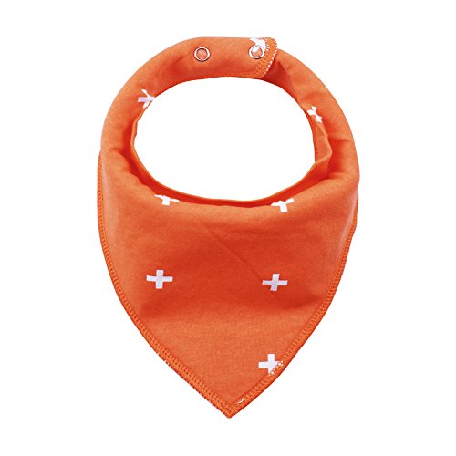 iZiv 4er Set Baby Bandana Geifer Lätzchen mit Justierbarem Druckknöpfen, Wasserdichte TPU Auskleidung für 0-2 Jahre - 3