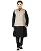 JBN Creation Men Black Cotton Silk Kurta Pyjama With Matka Silk Modi Jacket RS.1199.00