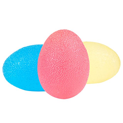 UVISTAR Handtrainer Ball Egg Oval Fingertrainer 3er-Set Ei Kleine Therapiebälle für die Hand, Hand Training, Finger Trainer für Fingerkraft Unterarmtraining - 6