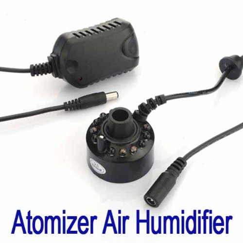 ZJchao(TM) Cool! 12 LED-Ultraschall-Nebel-Hersteller Fogger Wasser-Brunnen-Teich + Netzteil - 3