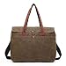 Produktbild Herren Leinwand Schulter Handtasche, Freizeit Retro Wasserdicht Laptop Notebook Henkeltaschen Große Kapazität Umhängetaschen Messenger Bags,Darkbrown