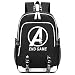 Produktbild Memoryee Unisex Schulrucksack Geheimnisvoll Avengers Gedruckt Rucksack Laptop-Rucksack Multifunktionaler Daypack mit USB-Ladeanschluss Headset-Anschluss und 2 Linien Schwarz3