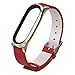 Produktbild Fcostume Ersatzarmband für Xiaomi Mi Band 4, Business Leichtgewicht Leder Smart Armbanduhr Wristband Strap Uhrenarmband Für Xiaomi Mi Band 4 (E)
