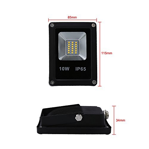 VINGO® 10W LED Fluter Warmweiß Außen Strahler Flutlicht Licht IP65 Leuchtmittel Industrie Fluter Security Light SMD - 2
