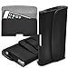 Price comparison product image ONX3 Black Horizontal Pouch Faux Leather Belt Holster Mobile Phone Pouch Case Cover With Magnetic Closure For Wiko Jerry 4