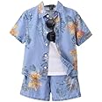 ocvito Print Cotton Ethnic Shirt and Shorts Coord Set for Infant Toddler Baby Boys