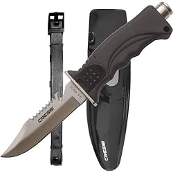 Cressi RC559000 Skorpion - Cuchillo de buceo, color negro
