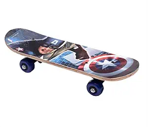 IRIS Wood-Composite Skateboard 60 cm X 15 cm, Medium (Multi-Colour)