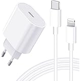 Caricatore iPhone 20W - Certificato Apple MFi - Caricabatterie Rapido USB C con Cavo Lightning 2M Alimentatore a Ricarica Rap