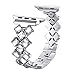 Produktbild bloatboy Luxus Rostfreier Stahl Uhrenarmband für Apple Watch Series 1/2/3/4 38/40mm Watch, Mode Diamant Armband Ersatzarmband (Silber)