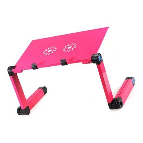 SODIAL(R) Laptop PC Computer Notebook Tisch Schreibtisch Bett Sofa Fach Faltbar (Rose rot) - 2