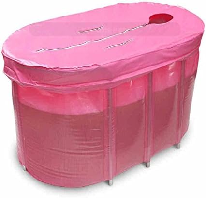 SUN LL Double Non-inflatable Bathtub Folding Bath Tub Adult Bathtub Bath Tub / Bath Tub Air Baths ( Color : Pink )
