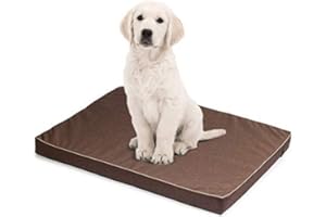 BOUTIQUE ZOO Materac dla psów | XL: 120 x 100 x 6 cm | sofa dla psa, poduszka dla psa, mata dla psa dla dużych i małych | materiał kodowy | elegancki | nadaje się do prania | kolor: brązowy