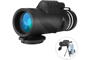 TOPIKY 40x60 Telescopio monocular 8X Zoom Manual Enfoque de visión Nocturna Teléfono de visión Grande Telescopio monocular con Mini trípode