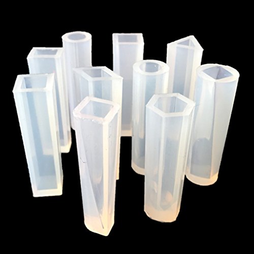 MagiDeal 1 Stück Silikon Anhänger Form Schmuck Silikonform Schmuckgießform Gießform für Schmuck Herstellung Handwerk – Klar4, 5x2cm - 3