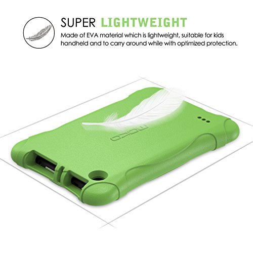MoKo Fire 7 2015 Hülle – Superleicht EVA Stoßfest Kinderfreundlich Kinder Schutzhülle für Amazon Fire 7.0 Zoll (5. Generation – 2015 Modell), Grün - 5