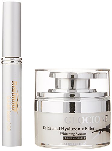 Omiera Glocione Glutathion-Hautaufhellungs-Gesichtscreme (30 Ml) Und Revimour Wimpern-Enhancer-Wachstums-Serum (8 Ml) Die Beste Anti-Falten-Creme Und Wimpern-Conditioner Anti-Aging-System