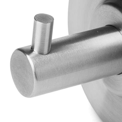 Alicemall 304 Edelstahl SUS Selbstklebend Handtuchhalter Kleiderständer für Badezimmer Küche Servietten Tasche Hut Wandhaken – Silber - 3