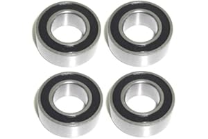 4x Kugellager 10x19x7 mm - 63800 2RS beidseitig gummigedichtet Radial Rillenkugellager Chromstahl 10mm Welle - rcbay