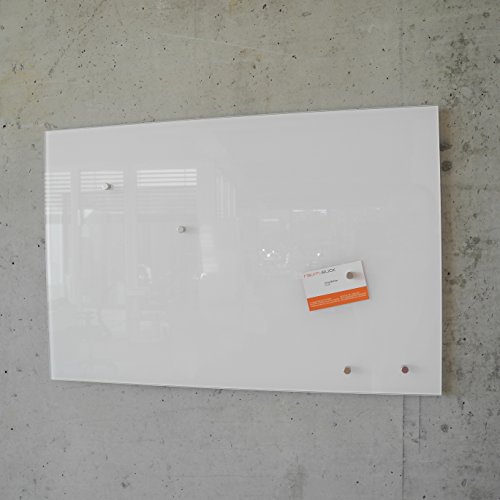 Glas Magnettafel MAX 60×40 cm weiß inkl. 5 Magnete, Magnetboard / Magnetwand / Memotafel - 3