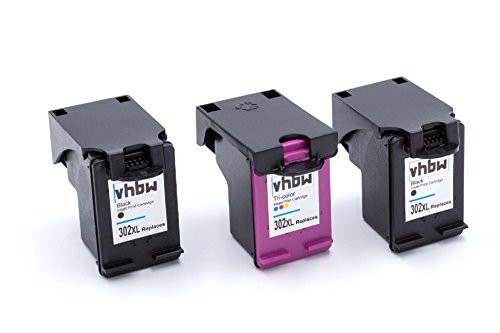 vhbw 3x kompatible Ersatz Tintenpatrone Druckerpatrone Set schwarz farbig für Drucker HP Officejet 3831, 3833, 4655, 4656, 4657, 4658