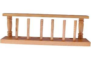 Hohopeti 6 Wooden Test Tube Rack Test Tube Holder Reusable Test Tube Rack Test Stand Test Tube Organizer School Laboratory Supplies Plant Rack Bracket Storage Rack Bamboo
