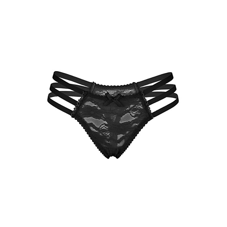 Tiaobug Womens Lingerie Low Rise Lace T Back Strappy Bikini