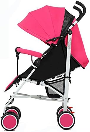 YXINY Pushchairs Prams Strollers 1-3 Years Old Can Sit Reclining Shockproof Ultralight Shockproof Hand Truck Child Baby Car Pushchair ( Color : Pink )