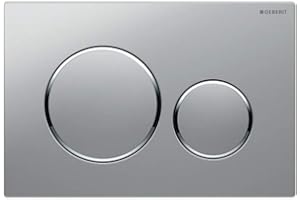 Geberit 115.882.KH.1 Pulsador Sigma20, Doble Descarga, Cromo Brillo/Mate, Cromado