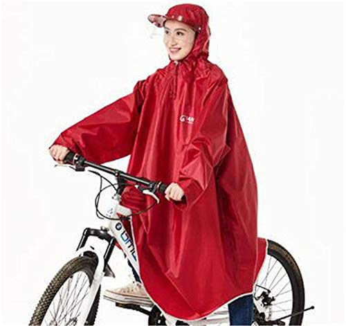 HGLYFL Casque et Manches Poncho imperméable vélo Cap imperméable pour Pluie pour Sports de Plein air Camping, randonnée, pêche, Cyclisme - Demi-Masque Rouge