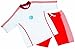 Splash About Kids UV Sun Protection Top and Shorts Close Fit - Red/White, 1-2 Years