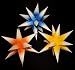 Produktbild Set 3 Papiersterne beleuchtet, Mix inkl. Netzteil - blau, gelb, orange - Sternschmiede