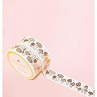 Kleiner Pilz Rose Gold Foil Washi Tape for Planning • Planer und Organizer • Scrapbooking • Deko • Office • Party Supplies • Gift Wrapping • Colorful Decorative • Masking Tapes • DIY(15mm breit - 10M)