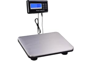 Lfhelper Digitale Boden Tischwaage,220V Paketwaage,Briefwaage 660 lbs/300 kg PlattformWaage,Elektronische Plattform edelstahl LCD display Tischwaage,Digitalwaage,digitale Küchenwaage silber neu