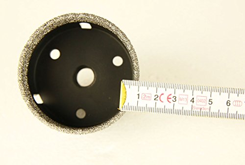 Amboss Diamant Fliesenbohrer-/Bohrkronen-Set 6 tlg. (Ø 20-68 mm) – Lochsägen für Fliesen/Granit/Feinsteinzeug mit M14-Gewinde für Winkelschleifer - 3