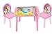 Disney Designs Wood/ MDF Table and Chairs Princess with Glossy Print, 60 x 60 x 42 cm, 3-Piece, Pink