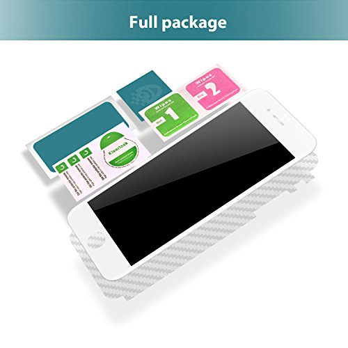 iPhone 7 Plus/iPhone 8 Plus Screen Protector, KlearlookÂ® [Case Friendly] Edge-to-Edge Anti-Spy and Peeping Privacy Proof Premium Tempered Glass with [Aluminum Element] Screen Protector for Front with Privacy-Proof/Smooth Touch + [Upgrade for Back]Full Coverage Carbon Fibre Sticker Protector Film for Back for Apple iPhone 7 Plus/iPhone 8 Plus [White Frame]