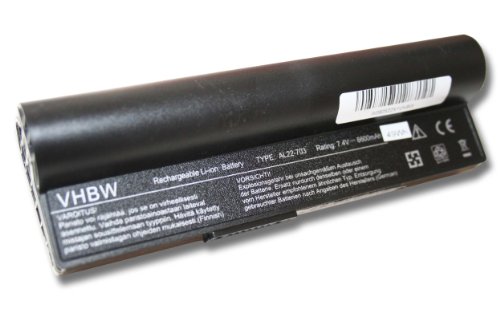 vhbw Li-Ion Akku 6600mAh (7.4V) schwarz für Notebook, Laptop Asus Eee Pc 900a, 900ha, 900hd wie AL22-703.