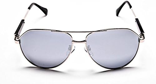 Sunglasses by TOM ARCHER® | Men Women Retro Mirrored Aviator Polarised Shade UV400 Protective with Case & Screwdriver | for Driving Sports Fishing Golfing Skiing Partying | Best 2018 Collection (Silver Frame + Mirrored Silver Lenses)