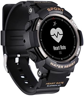Sport F6 Smart Sports Watch, Bluetooth 4.0 Waterproof Big Touch Screen Running Fitness Smart Watch SmartBand Pedometer Heart Rate Monitor GPS Work with Android Smartphone and Apple iOS iPhone (Black)